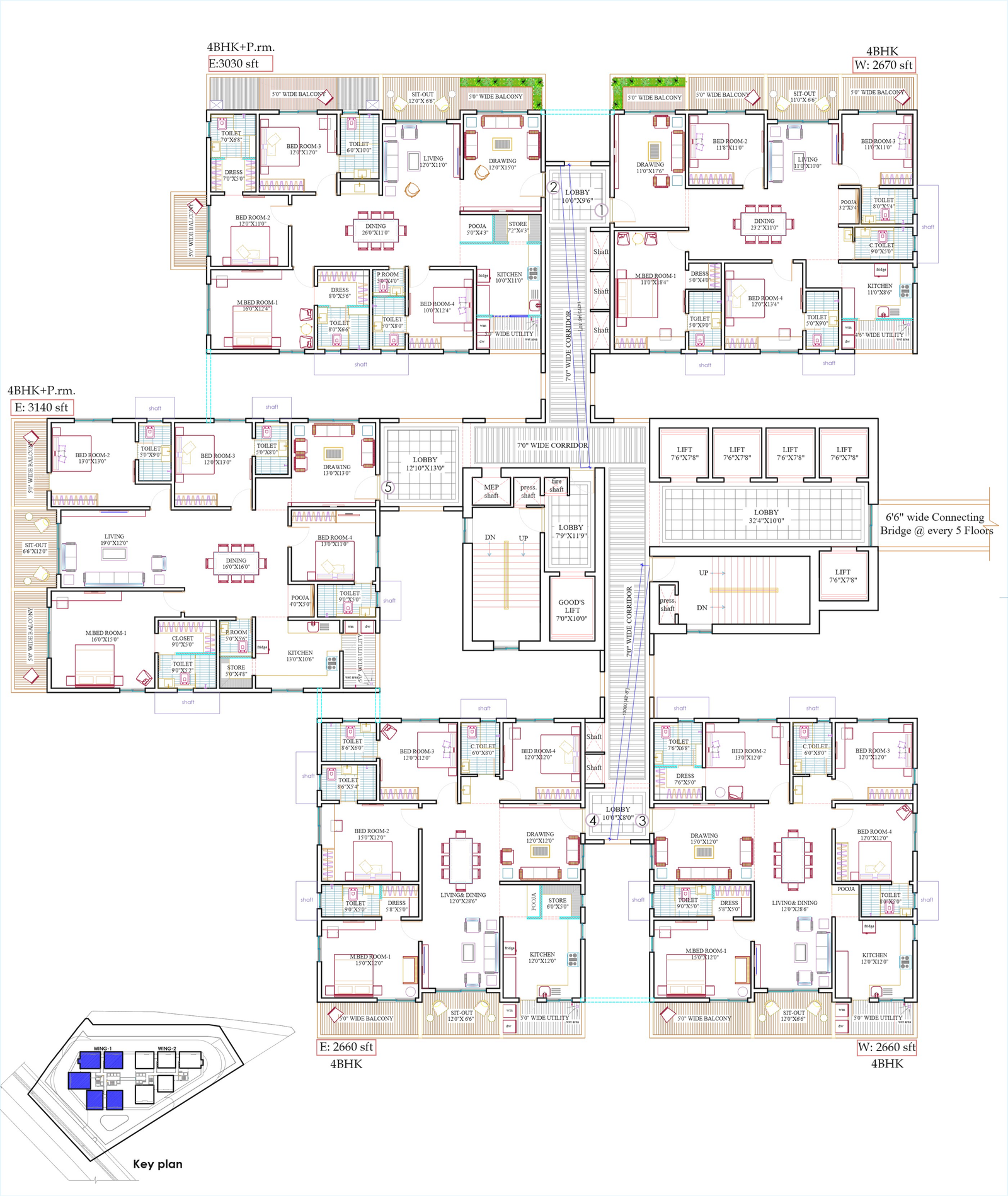 Vertex Autograph Wing A typical floor plan